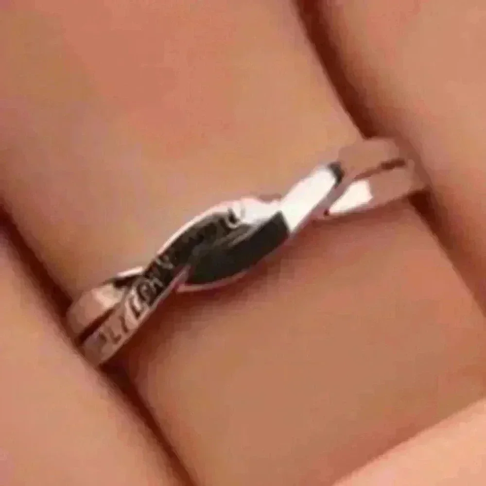 🔥New Lovers Ring Two Lines Twisted CZ Wedding Men Ring, GPMB1438